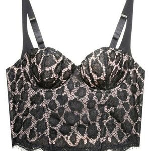 Fleur du mal black leopard bustier